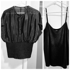 NWT. Elegant Black Women's 2 Piece Top